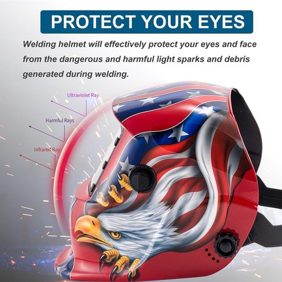 Automatischer Schweißhelm Schweißermaske Kontinuierlicher Schutz Komfortabel Spritzschutz Verstellbar Stoßfest Sicherheitshelm Mit Visier Netz