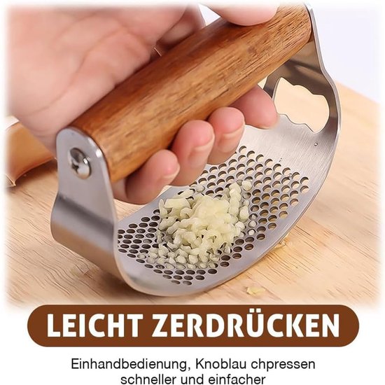 Ringförmige Manuelle Knoblauchpresse Hebelbetätigte Knoblauchpresse Aus Edelstahl Tragbare Und Mühelose Manuelle Knoblauch Und Ingwermühle Für