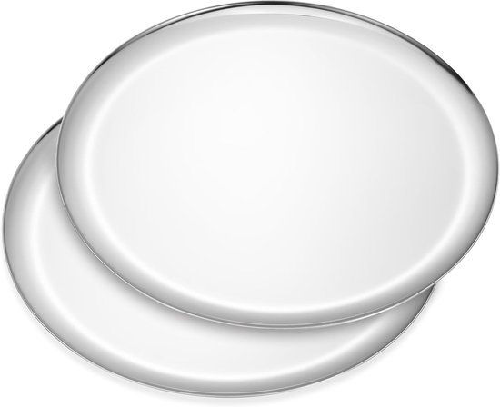Runde Servierplatten Aus Edelstahl 17 Cm Durchmesser Speiseteller, Servierplatte, Salat Und Grillteller Für Draußen, Picknick, Camping, Party Ode