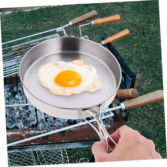 15 Cm Große Camping-bratpfanne Aus Reinem Titan, 700 Ml, Ultraleicht, Mit Klappbarem Griff, Geeignet Für Outdoor-aktivitäten Und Rucksackreisen