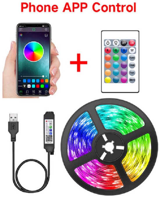 10 M Rgb Led Lichtleiste 30 Leds/m, 12 V, App Und Fernbedienungssteuerung Mit Musiksynchronisation Und Timer Für Schlafzimmer, Gaming Zimmer, Par