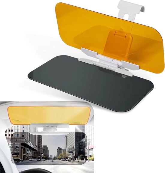 Auto-sonnenblende 2-in-1-blendschutz Für Tag Und Nacht Verstellbar Für Alle Fahrzeuge Sonnenschutz Für Fahrer Und Beifahrer Universell Für Alle