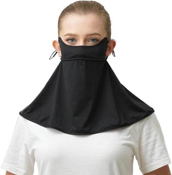 Gesichtsmaske Mit Uv-schutzfaktor 50 Atmungsaktiv Kühlend Mit Verstellbaren Ohrschlaufen Nackenschutz Für Sommer Strand Reisen Und