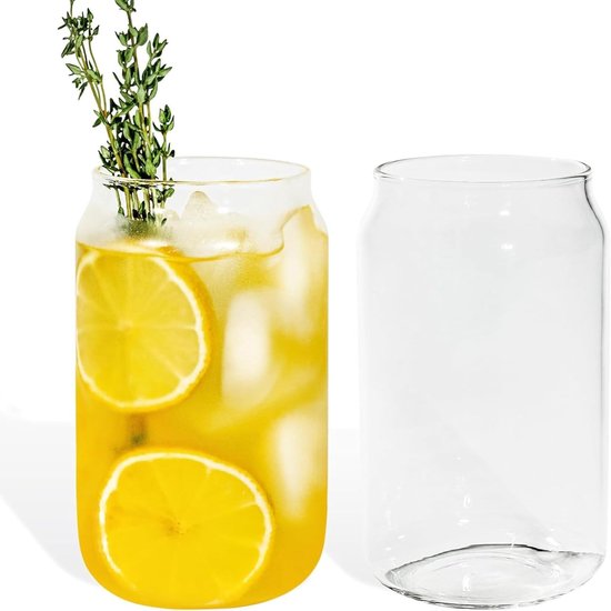 2 Stück 400 Ml Trinkgläser Eiskaffeegläser Wellenförmige Glasbecher Wassergläser Longdrinkgläser Cocktailgläser Robustes Trinkgeschirr Stilvolle