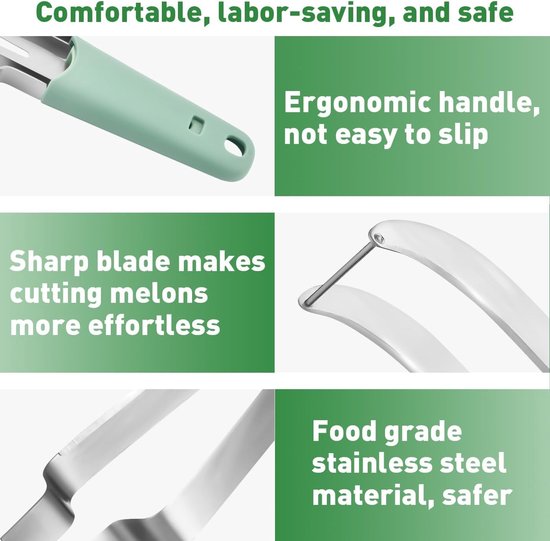3-in-1-melonenschneider Obst Schneiden Edelstahl Langlebig Messer Obstschneider Obstdekoration Kleines Messer Werkzeug Für Männer Obstmesser Für