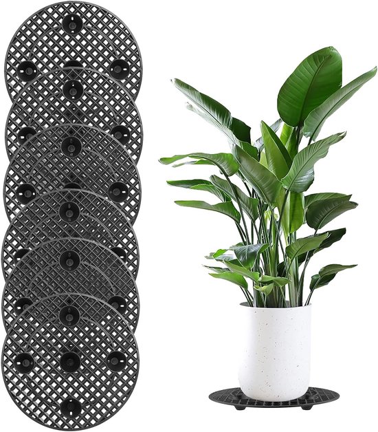 Verschönern Sie Ihre Pflanzen Mit Diesem 6er-pack 30 Cm Großer Topfständer – Ideal Für Drainage Und Bodenschutz Dank Netzpads Und Runden Matten.