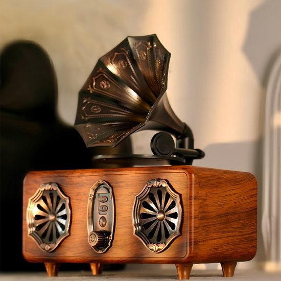 Retro Bluetooth Vintage Fm Radio Mit Tf Karten /aux /usb Anschluss, Tragbar Und Kabellos Für Iphone Und Android, 10 W Lautsprecher, Bluetooth 5.4