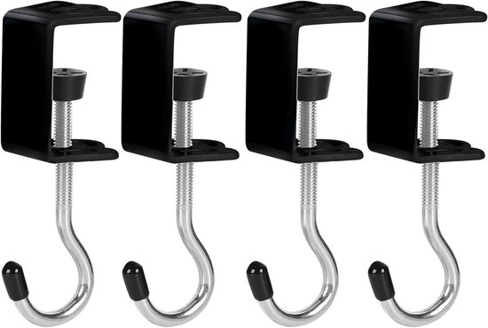 Set Mit 4 Robusten Handtaschenhaken Für Tisch Und Schreibtisch Rucksack Organizer/taschenhalter Mit Einer Tragfähigkeit Von 20 Kg, Rostfreies Alu