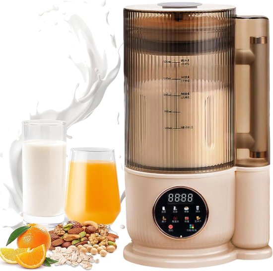 Automatischer 8-in-1-sojamilchbereiter 1 5-liter-nussmilchbereiter Mit Selbstreinigungsfunktion 12 Klingen Schallgedämmter Abdeckung Mandelmilch 1,5