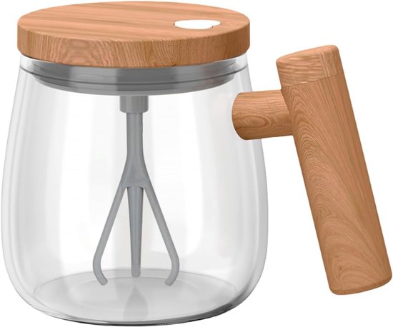 Automatischer Kaffeebecher 400 Ml – Elektrischer Rührbecher Mit Deckel, Tragbar (ahorn)