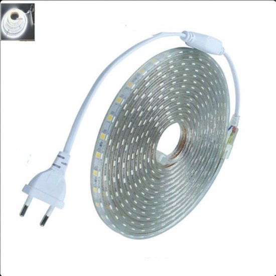 Ein Meter Langer Led-streifen Mit Schalter, Hohe Helligkeit, Ip65 Wasserdicht, 220 V, Kaltweißes Licht.