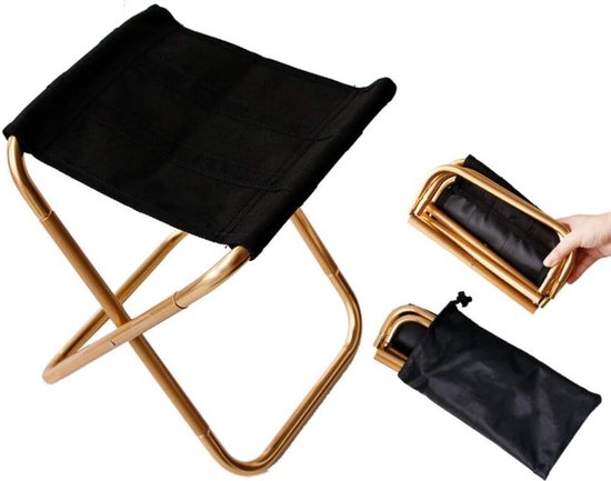 Tragbarer Camping Klapphocker Mit Tasche, Kleiner, Leichter Klapphocker Aus Aluminium, Kompakter, Ultraleichter Mini Klapphocker Für Garten, Stra