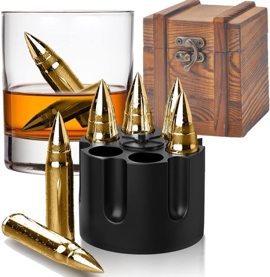 Dailygoods Wiederverwendbare Eiswürfel, Whisky Steine, Edelstahl Eiswürfel Mit Hochleistungskühltechnologie, Für Whisky, Wodka, Likör, Wein, Gebu