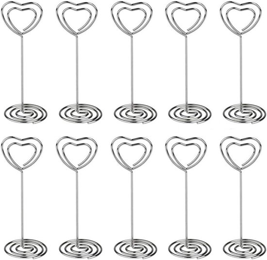 Fotoclips Fotohalter Mit Clip 10 Stück Kartenhalter Tischkartenhalter Namensschild Für Büro/hochzeit/party/heimdekoration Silberfarben