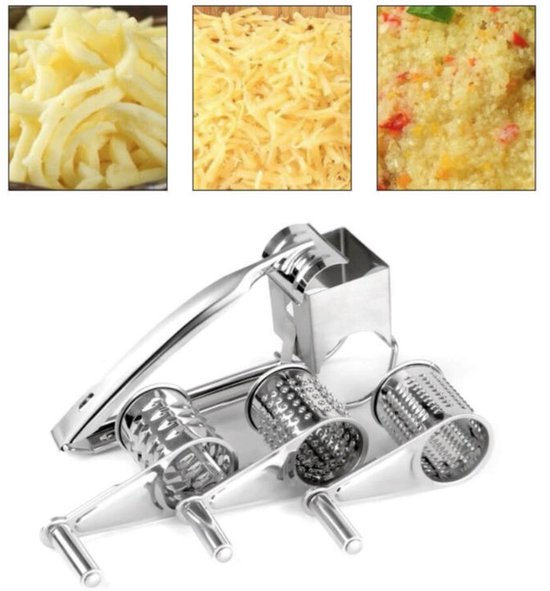 Käsereibe Aus Edelstahl Mit Kurbel – Kreatives Küchengerät Für Den Hausgebrauch Multifunktionaler Schneider, Mühle, Käsereibe Und Rotationsreibe