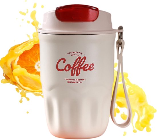 Intelligenter Thermobecher Isolierbecher Mit Temperaturanzeige, Edelstahl Innenbehälter, 360 Ml, Für Autofahrten, Heißgetränke Und Kaffee, Outdoo