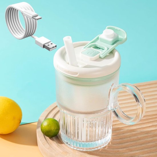 Automatischer Rührbecher Elektrischer Hochgeschwindigkeits-rührbecher Wasserdichter Glas-reisebecher Mit Strohhalm Und Selbstumrührfunktion Für Rot
