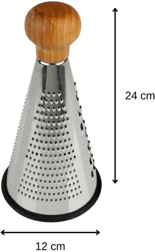 Edelstahlreibe Käsereibe Gemüsereibe Edelstahl 24x12 Cm Braun Silber.