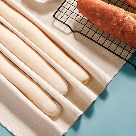 Luxuriöses Backtuch Set, 2 Teilig 90 X 76 Cm & 75 X 45 Cm, 100 % Natürliches, Dickes Textil, Zum Professionellen Backen Von Baguettes Und Handwer