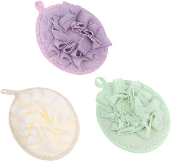3 Teiliges Set Mit Schaumnetz Und Luffa Badeschwamm Peeling Und Reinigungs Badeaccessoire Für Ein Sanftes Und Angenehmes Badeerlebnis.