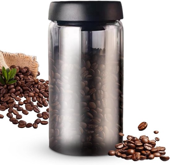 Luftdichte Kaffeedose Mit Vakuumdeckel, 1200 Ml, Für Kaffeebohnen, Tee Und Nüsse – Schützt Vor Feuchtigkeit Und Oxidation