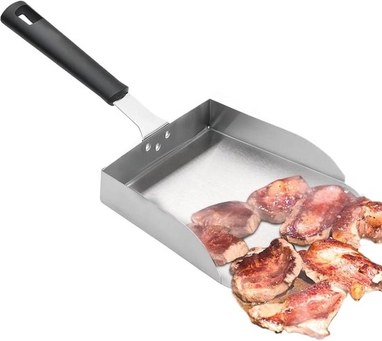 Metallspatel-set – Grillbesteck – Fürs Kochen Im Freien – Hitzebeständiger Holzgriff – 38,5 Cm Länge – Silber