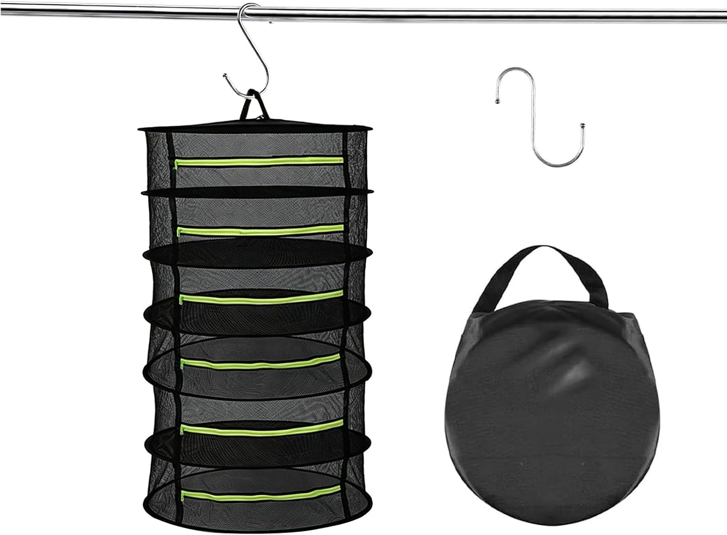 Drying Net Herbs 6-layer Herb Dryer Hanging Drying Nets Drying Net Small Herbs Drying Net Drying Net With Zip Foldable Hanging For Plants, Vegetables, Herbs