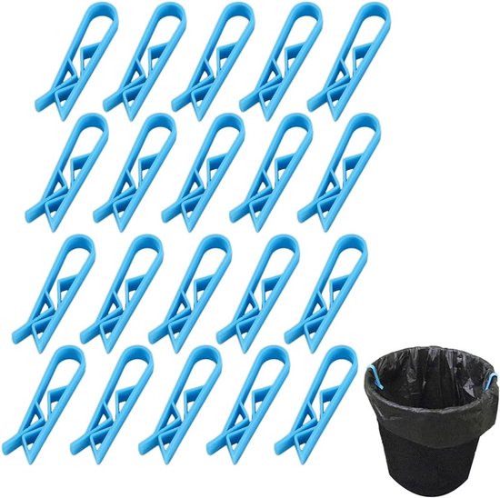 Allecto Plus: Set Mit 20 Kunststoffclips Für Küchenabfalleimer Und Umhängetasche – Stabiler Clip – Zufällige Farbe – Praktisches Zubehör