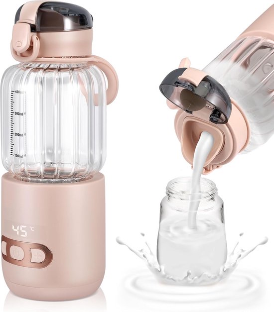 Reiseflaschenwärmer Tragbarer Auto-wasserkocher 400 Ml Gerät Zur Optischen Erwärmung Von Babynahrung Mit Temperaturregelung Für Unterwegs Von 37 55