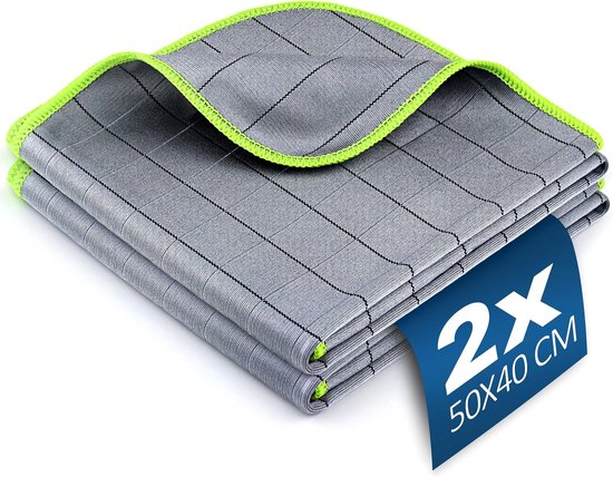 50 X 40 Cm Großes Mikrofasertuch Für Die Automobilindustrie Carbonfaser 2 Detailreinigungstücher Glasreinigungstücher Kratzfestes Saugfähiges Und
