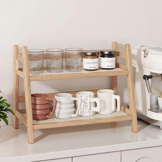 Kaffeetassenhalter – 2 Ebenen – Holz