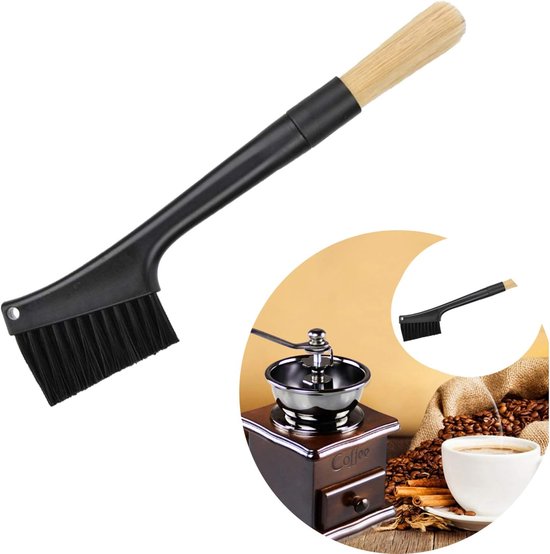 Kaffeemühlen-reinigungsbürste Mit Zwei Köpfen, Abstaubbürsten-zubehör Für Espressobohnen, Kaffeewerkzeug Für Baristas, Heimküche.