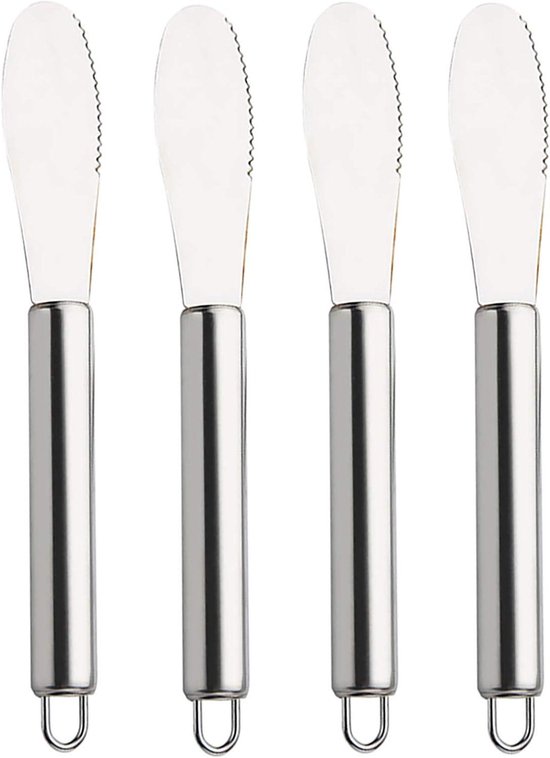 Buttermesser – Edelstahl – Käsemesser – Essmesser – Gezahnt – 19,8 Cm – Geeignet Für Brot, Sandwiches, Marmelade Und Sahne
