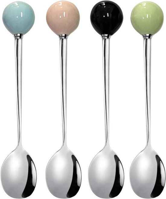 Teelöffel Aus Edelstahl, Mini-kaffeelöffel, Dessertlöffel, 8-teiliges Löffelset, 14 Cm, 4 Farben.