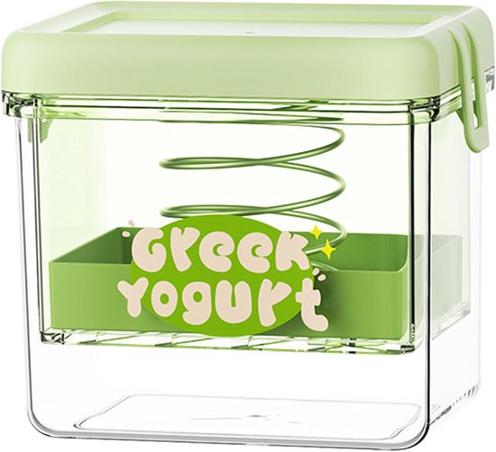 Griechischer Joghurt-sieb Joghurtbereiter Mit Edelstahlfilter Grüner Rechteckiger Nussmilchbereiter Zur Zubereitung Von Griechischem Joghurt Käse