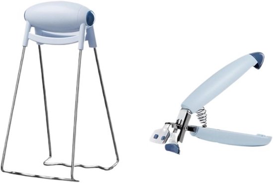 Hitzebeständige Klemme 1 Set Hitzebeständige Klemmen Küchenschüsselklemme Isolierplatte Schüsselklemme Hochtemperaturbeständig Hitzebeständiger Blau