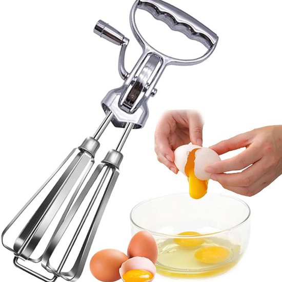 Handrührgerät Aus Edelstahl Handmixer Mit Kurbel Milchaufschäumer Haushalts Rührgeräte Backzubehör