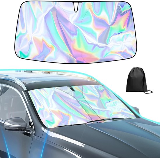 Faltbarer Sonnenschutz Fürs Auto, Wärmeisolierend, Blockiert Uv-licht, 145 X 80 Cm