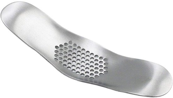 Knoblauchpresse – Knoblauchpresse Mit Schwenkarm – Spülmaschinenfest – Silber – 3-teilig – Edelstahl