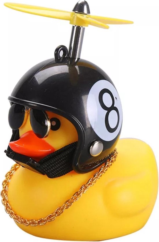 Auto Enten Dekoration Badeente Auto Und Fahrraddekoration Mit Klebestreifen, 8 Helmen, Propeller, Sonnenbrille Und Goldkette