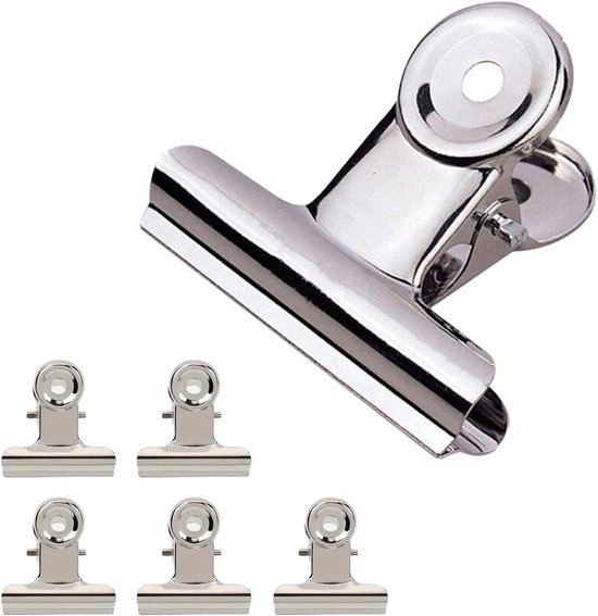 5 Stück Beutelverschlussclips, Küchenclips, Edelstahlclips, 31 Mm, Halten Lebensmittel Wie Kekse, Kaffee, Brot, Snacks, Chips Usw. Frisch.