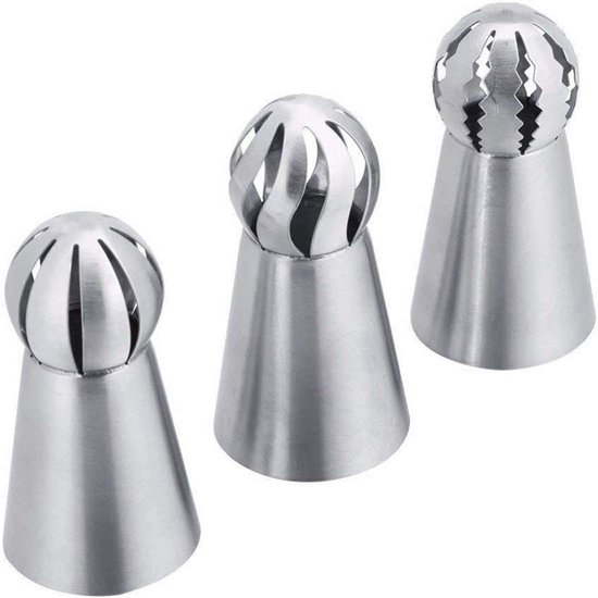 3-teiliges Spritztüllen-set, Spritzbeutel-zubehör Aus Edelstahl 304 – Geeignet Für Tortendekoration – Geeignet Für Kuchen, Kekse Und Gebäck
