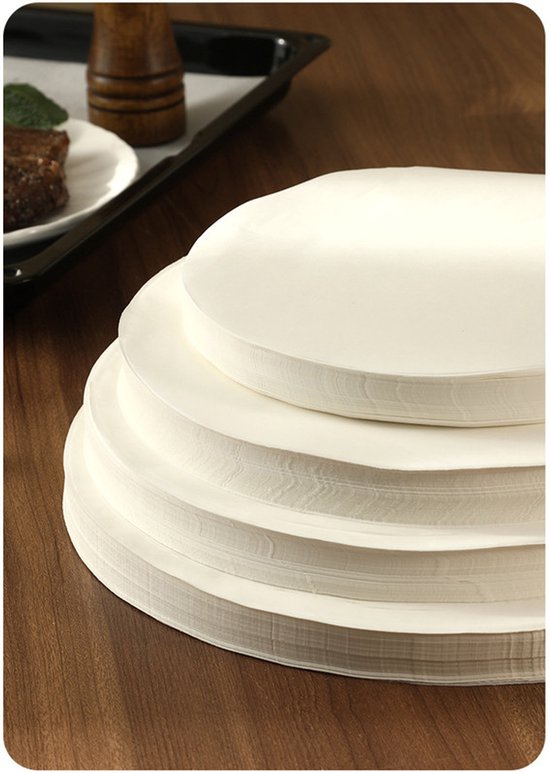 100 Stück Backpapier, Antihaftbeschichtetes Rundes Backpapier, Vorgeschnittene Backformauskleidung Zum Backen, Grillen, Heißluftfrittieren, Dämpf