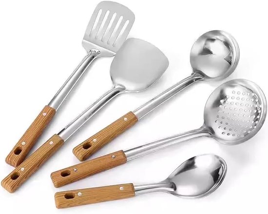 Besteck Löffel Suppenkelle Reissieb Mit Langem Griff Schaumlöffel Kochlöffel Rührlöffel Küchenutensilien