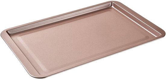 Backform Mit Rand – Silberner Deckel – Beschichteter Stahl – 38 X 25 Cm – Roségold