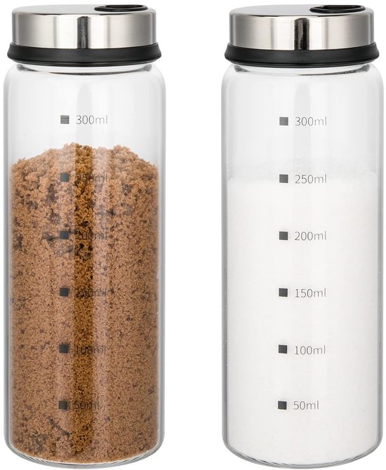 Gewürzgläser Mit Schraubverschluss – 300 Ml – Borosilikatglas – 2 Stück