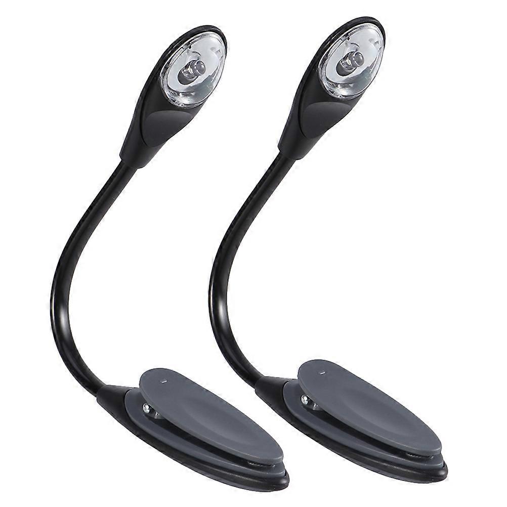 Tragbare Led-buchlampe Mit Flexiblem Clip, Augenschonendes Natürliches Licht, Batteriebetrieben, Für Reisen Und Den Nachttisch, Grau