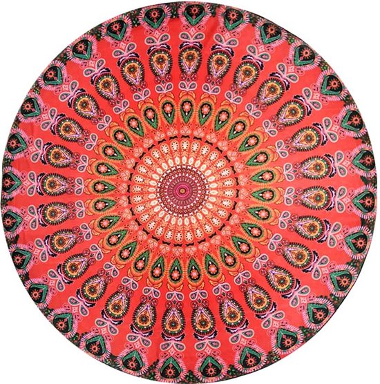 Mandala Tischdecke Runde Mandala Tischdecke Rot 130 Cm