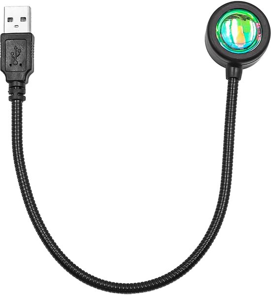 Usb-sonnenuntergangslicht Mini-sonnenuntergangsprojektorlampe Die Sich Um 360 Grad Dreht Geeignet Für Romantische Dekoration In Autos Wohnzimmern
