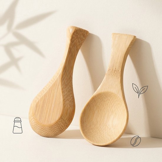 2 Mini Holzlöffel Mit Kurzen Griffen Kleine Löffel Für Marmelade, Gewürze, Zucker, Honig, Tee Und Kaffee, Küchenaccessoire